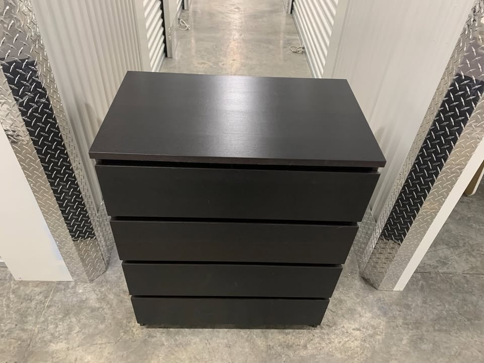 MALM chest of 4 drawers, black-brown - photo 2