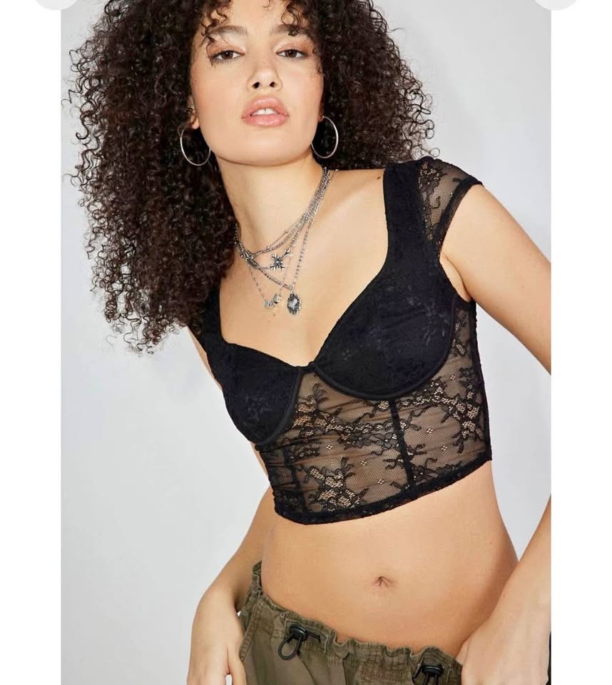 Garage Lace Corset Top