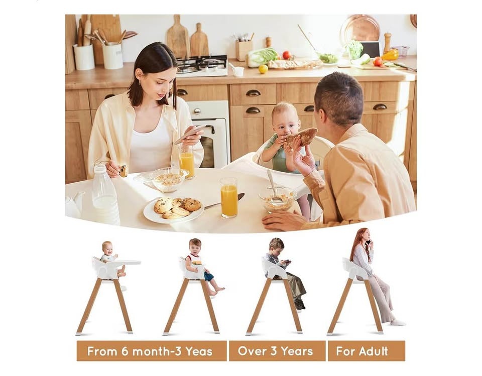 Baby High Chair Foldable, Adjustable High Chairs for Babies and - photo 3