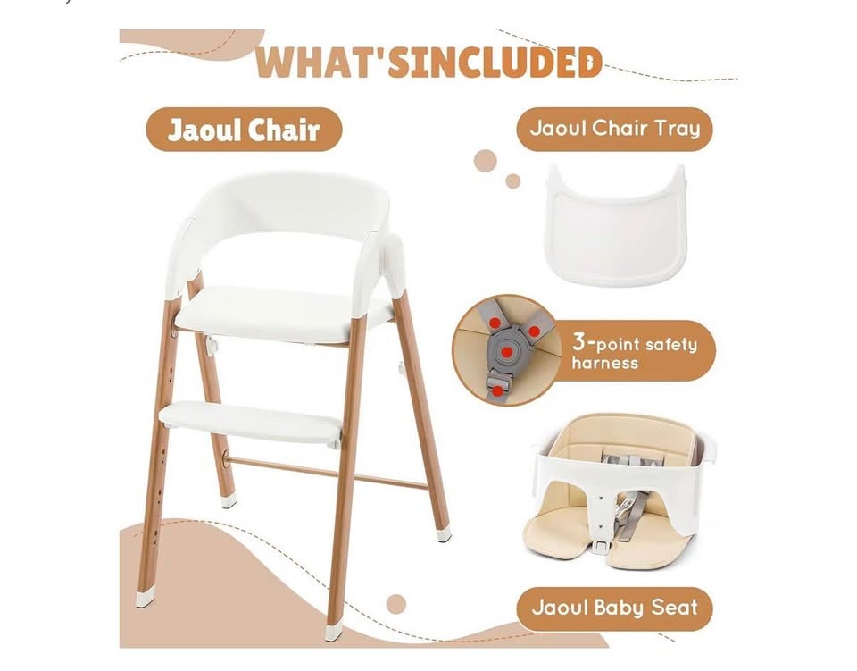 Baby High Chair Foldable, Adjustable High Chairs for Babies and - photo 4