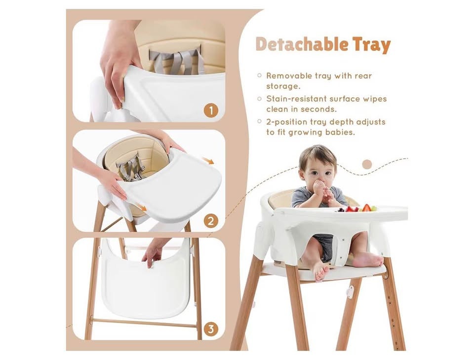 Baby High Chair Foldable, Adjustable High Chairs for Babies and - photo 5