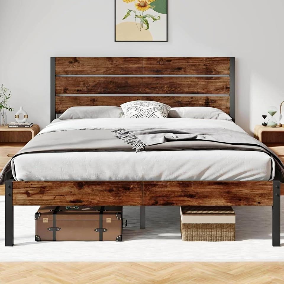Queen Bed Frame with Headboard – New