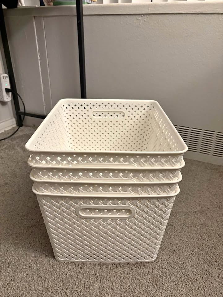 4 Storage Basket Bins