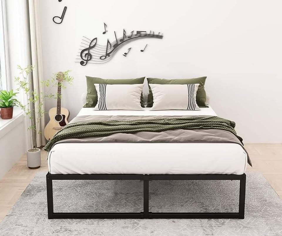 Black Metal Queen Bed Frame - 14 inch Tall - photo 2