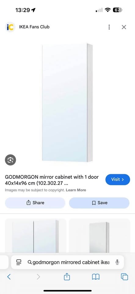 IKEA GODMORGON Mirrored Cabinet - Brand New - photo 4