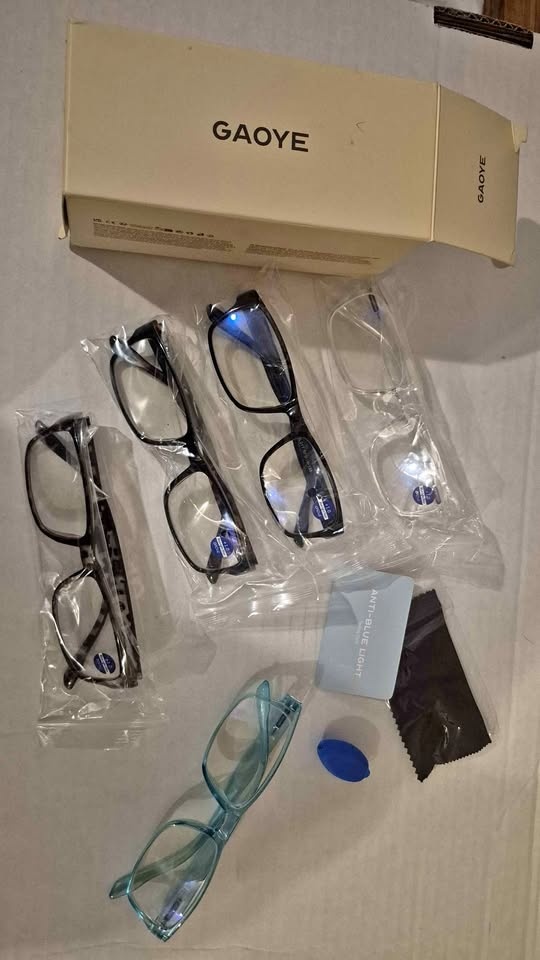 GAOYE Blue Light Filter Reading Glasses +1.0 Value Pack