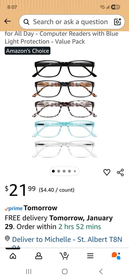 GAOYE Blue Light Filter Reading Glasses +1.0 Value Pack - photo 3