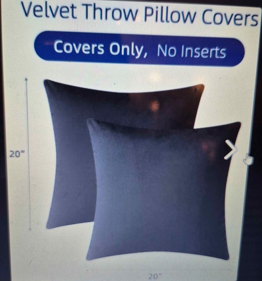 New Dark black Velvet Throw Pillow Covers 20x20 - photo 3