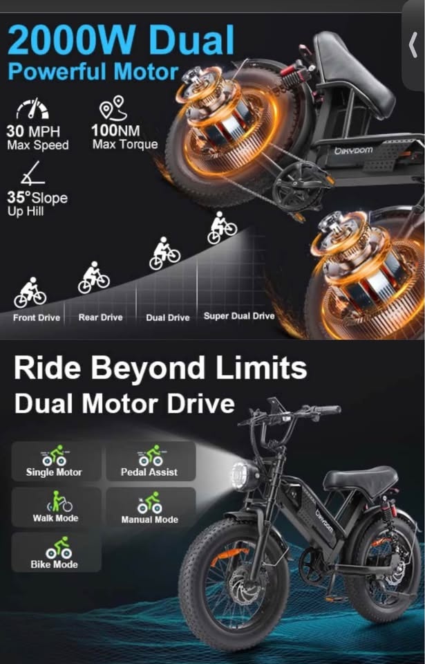 E bike 2000W 48V 20.8ah lithium battery