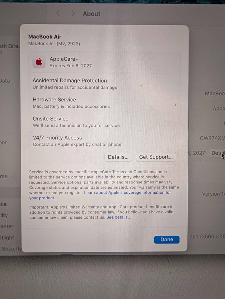 Macbook Air 13.6 M2 Midnight 512GB with Apple Care - photo 5