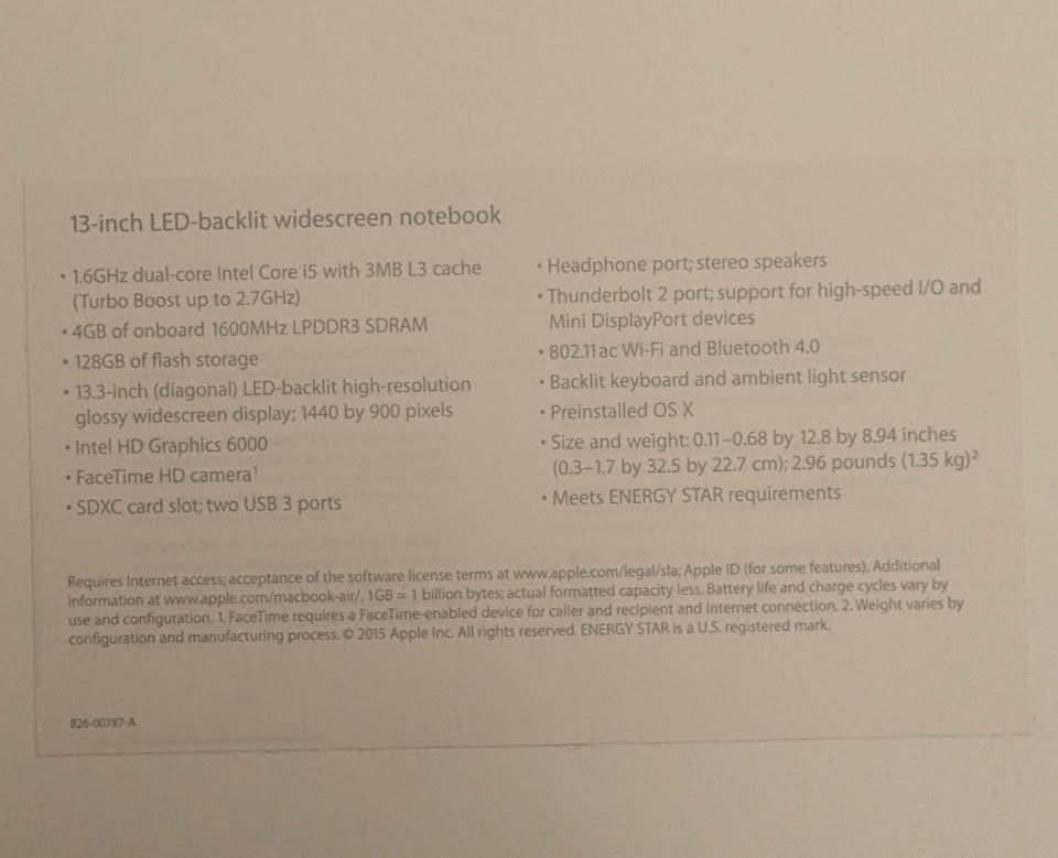 Macbook Air 13.3in 128+500 GB 2016 Apple - photo 2