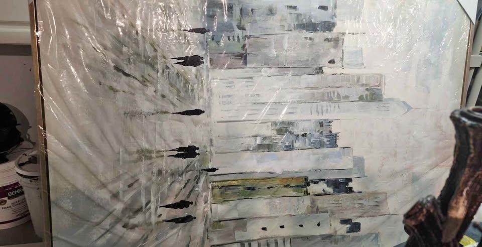 Stunning large painting on canvas brand new still in packaging.