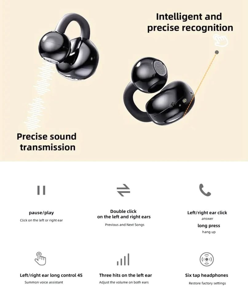 Clip-on Wireless Sports Bass Fashion Headphones - photo 5