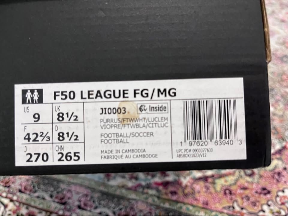 Adidas F50 League FG/MG Soccer Cleats - Size 9 US - photo 5