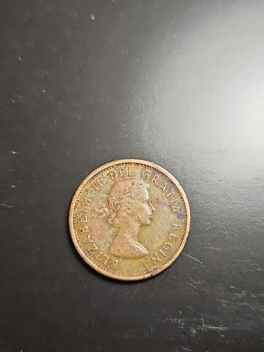 RARE 1963 Canadian Penny - DDO, Folded Edge, Uncleaned - photo 3
