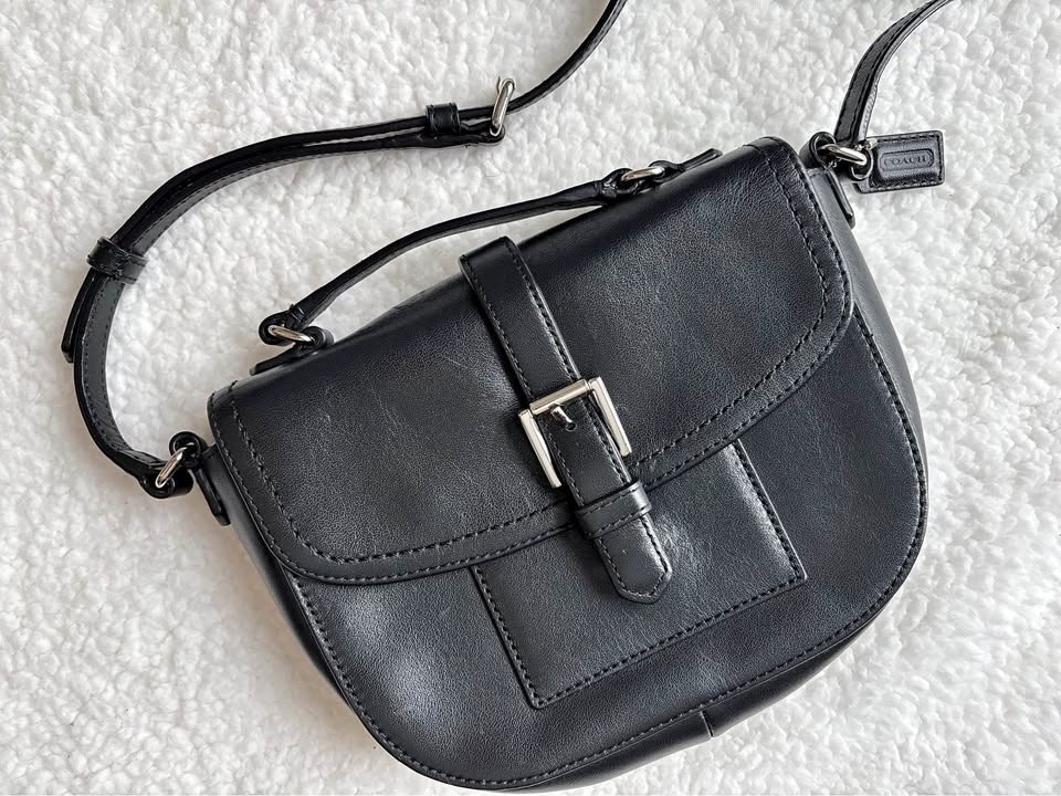 Coach Black Charlie Leather Anderson Crossbody Bag (F51286)