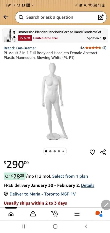 2 in 1 Full Body Mannequin