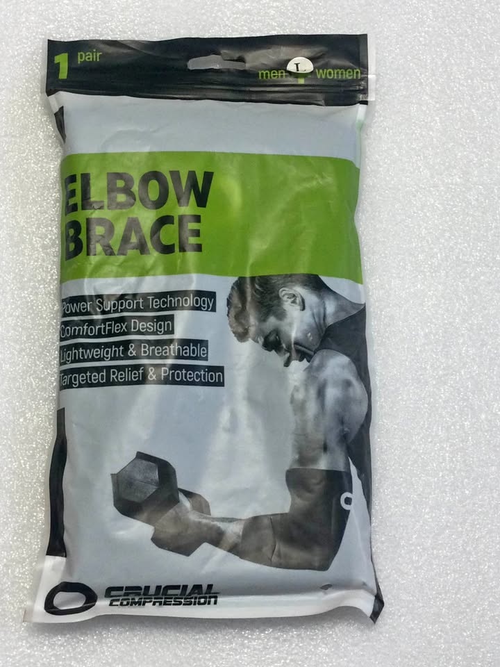 NEW O Crucial Compression Elbow Brace Sleeves Large