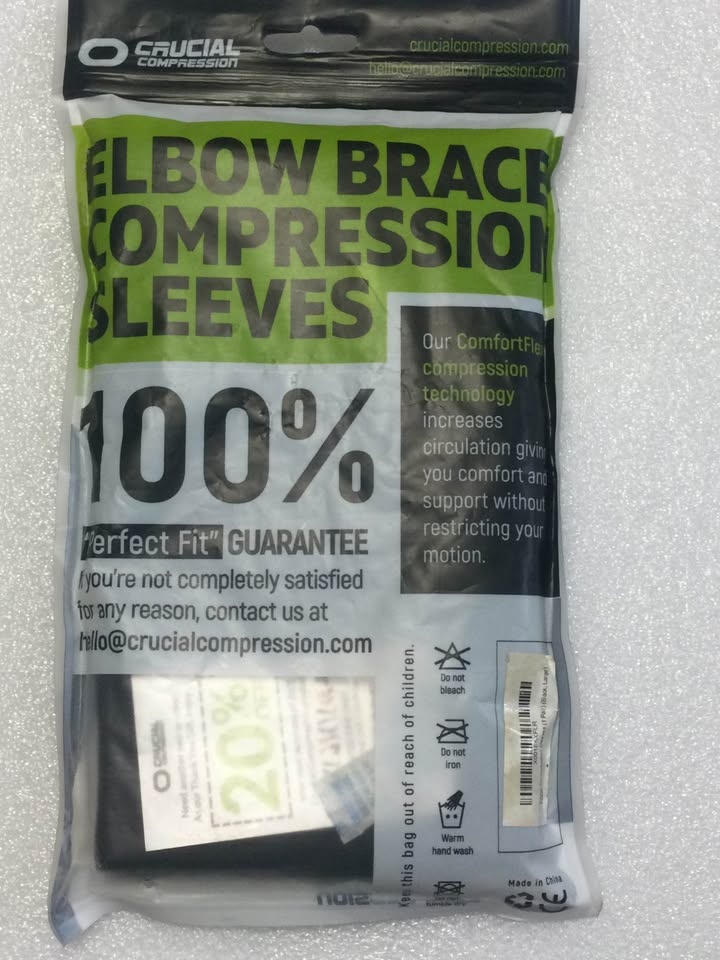 NEW O Crucial Compression Elbow Brace Sleeves Large - photo 2