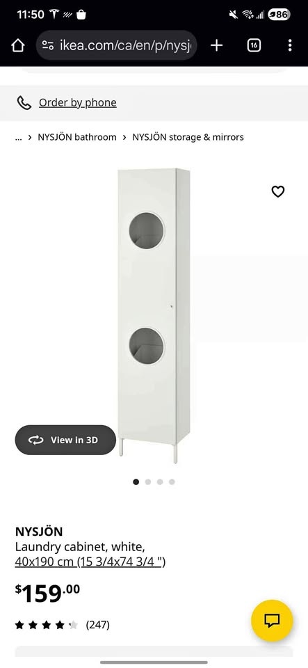 Ikea NJYJON Laundry Cabinet