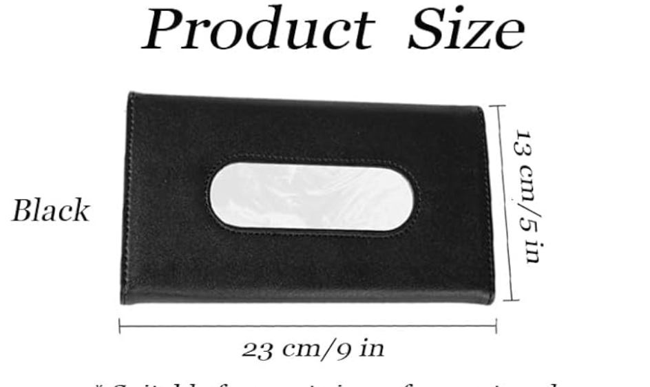 Brand New Car Tissue Holder - PU Leather Hanging Box 🏆 - photo 2