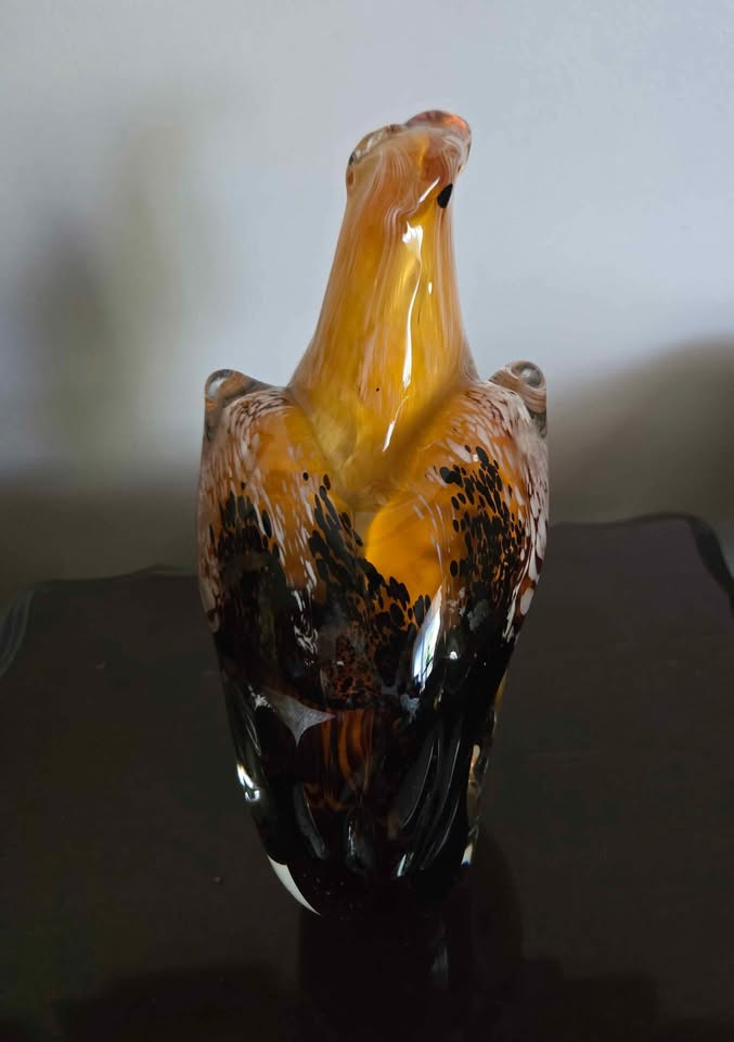 Large Eagle Hand Blown Glass Figurine - photo 3