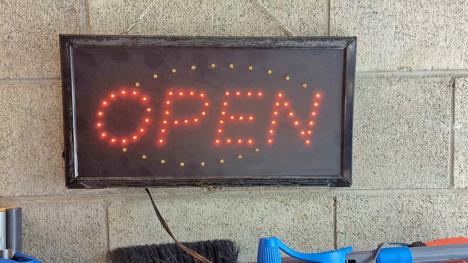 Flashing LED Open Sign