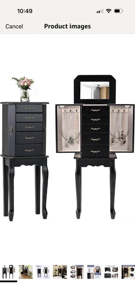 Standing Jewellery Armoire - New