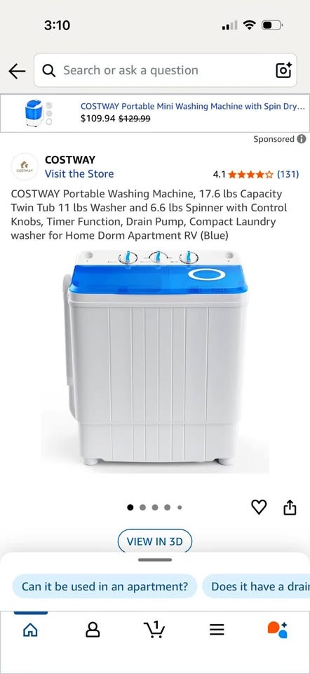 Brand new- Portable Twin Washing Machine