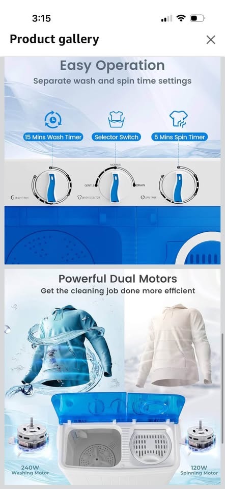 Brand new- Portable Twin Washing Machine - photo 4