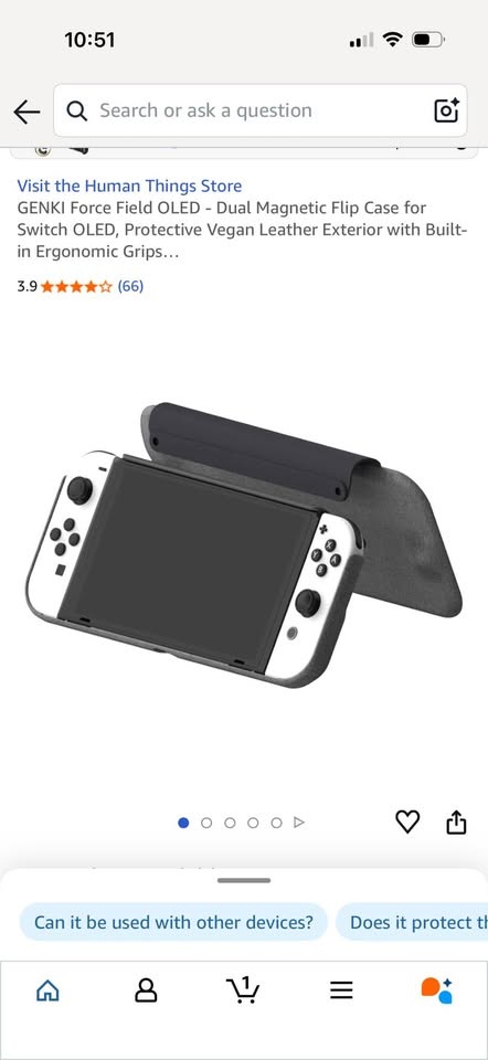 New Dual Magnetic Flip Case for Switch OLED