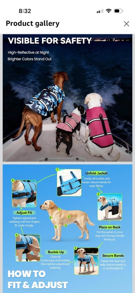 New - Large Dog Life Jacket (Pink) - photo 3