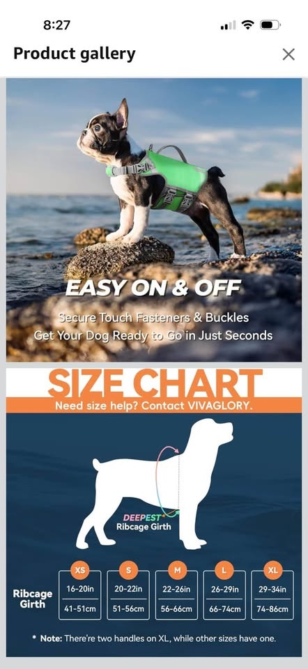 New Large Dog Life Jacket (Green) - photo 4