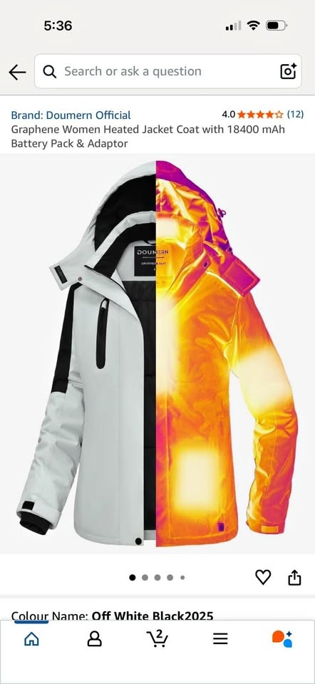 Woman's Heated Jacket 2XL with Battery