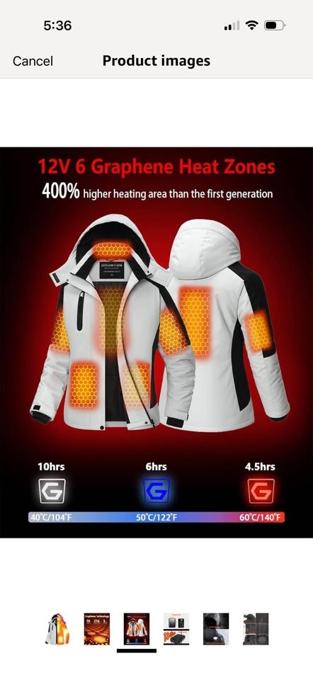 Woman's Heated Jacket 2XL with Battery - photo 3