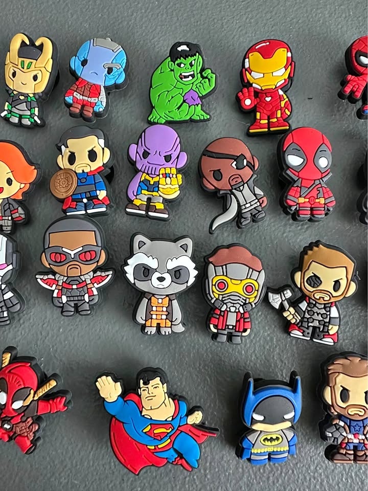 Superhero Jibbitz for Crocs - Marvel & DC