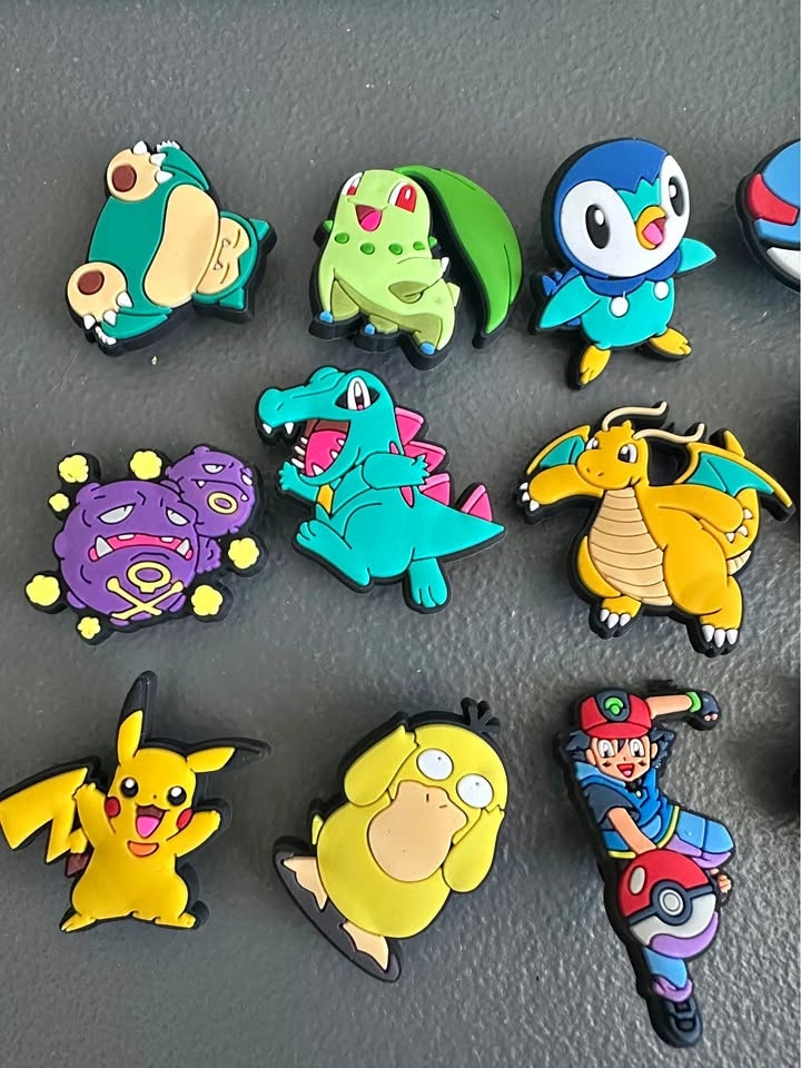 Pikachu & Assorted Pokémon Jibbitz for Crocs