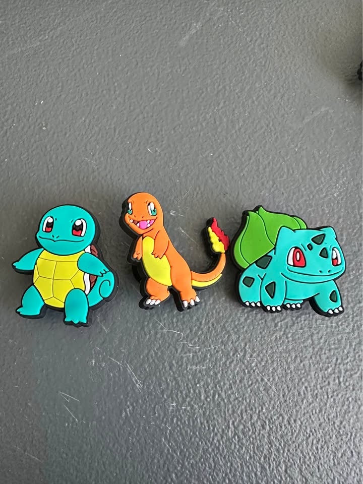 Original starter Pokémon Jibbitz for Crocs - Squirtle, Charmande