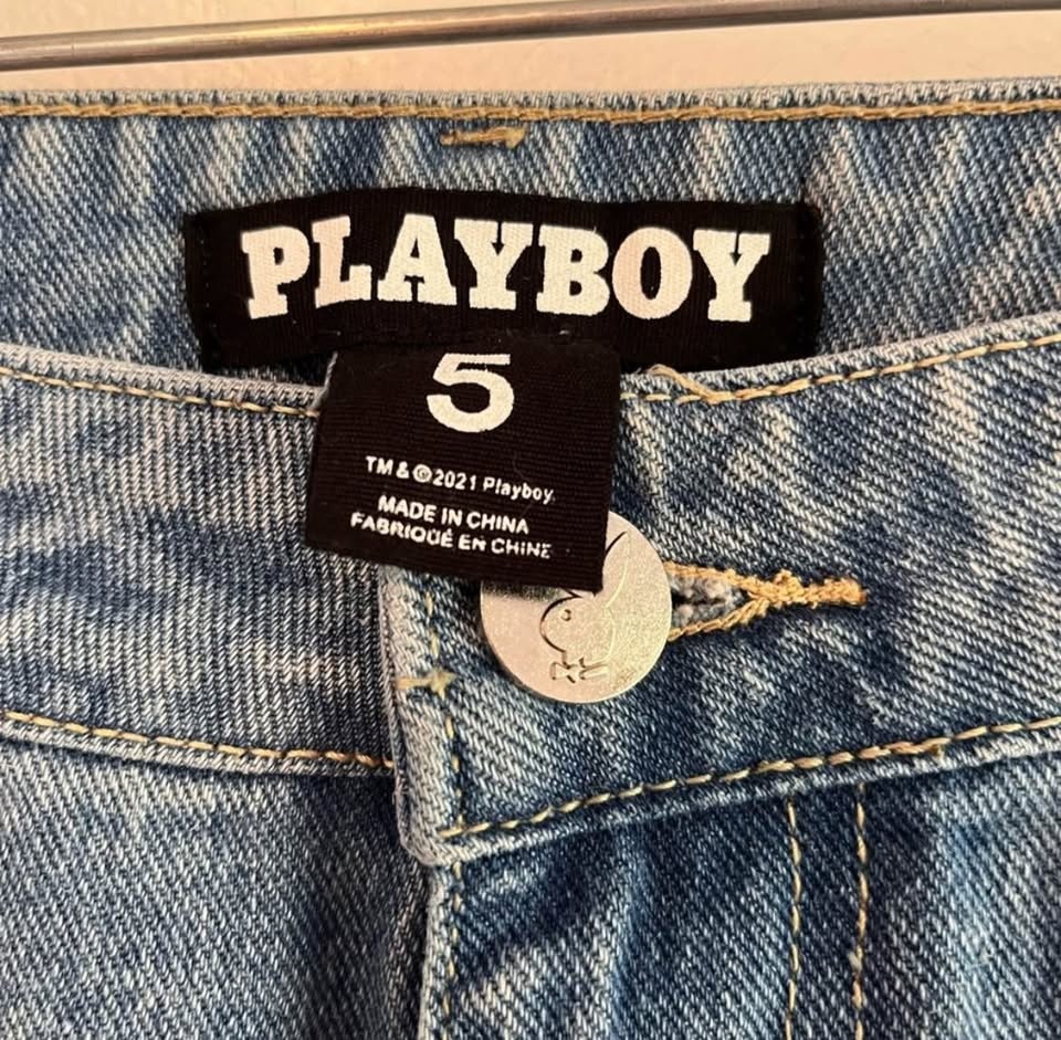 Playboy Carpenter Jeans Size 5 Pink Bunny Logo - photo 2