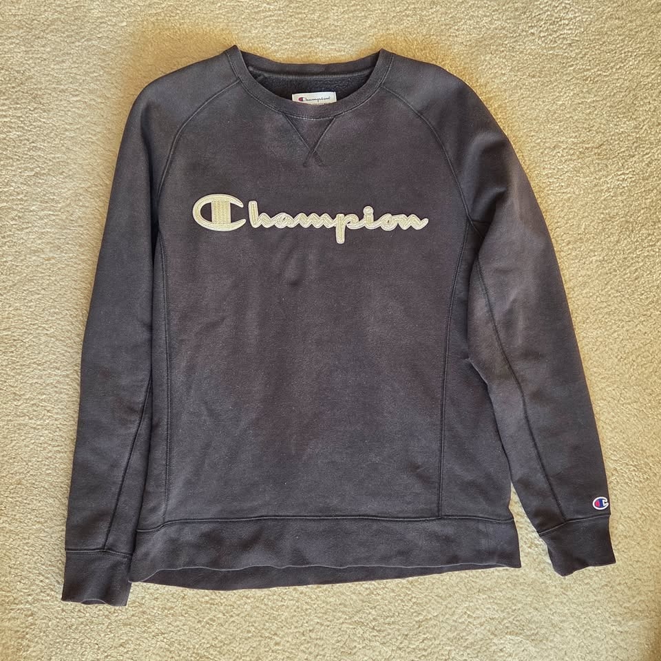 Champion Men's Embroidered Logo Fleece Sweatshirt (Black)