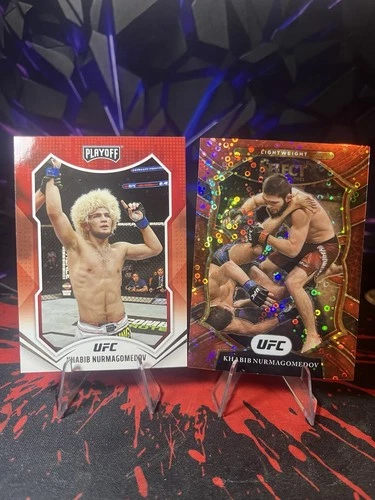 2021 Panini Select UFC Khabib Nurmagomedov Red Disco Prizm /199