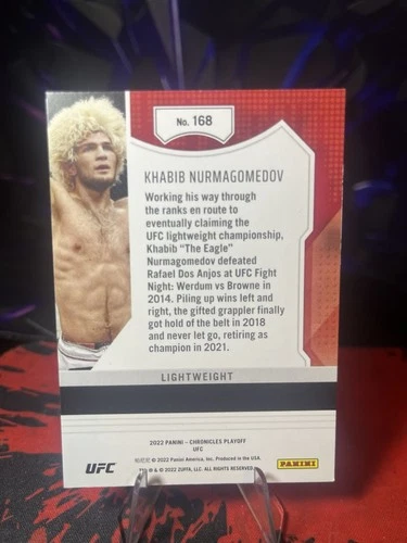 2021 Panini Select UFC Khabib Nurmagomedov Red Disco Prizm /199 - photo 5