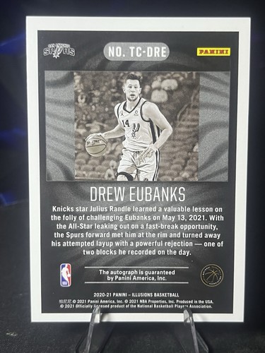 Drew Eubanks 2020-21 Panini Illusions Auto Spurs - photo 5
