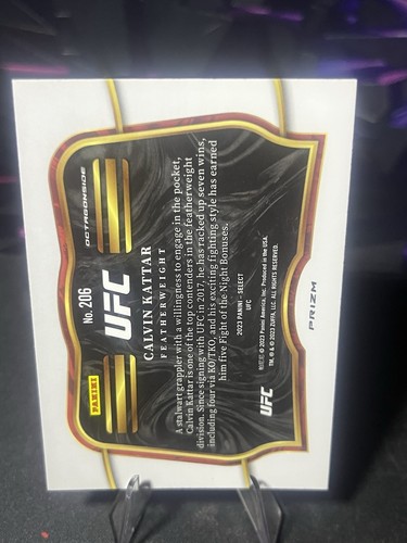 Calvin Kattar Tiger Print SSP & Red Disco /99 Prizm - UFC 2023 S - photo 4