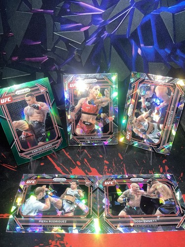 5 Cards For Price Of 2🔥 - UFC Combo - Cracked Ice & Green Prizm