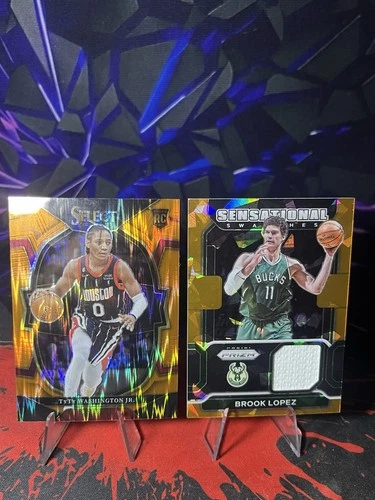 2021 Panini Prizm Brook Lopez Orange Ice #SW-BLP + Bonus