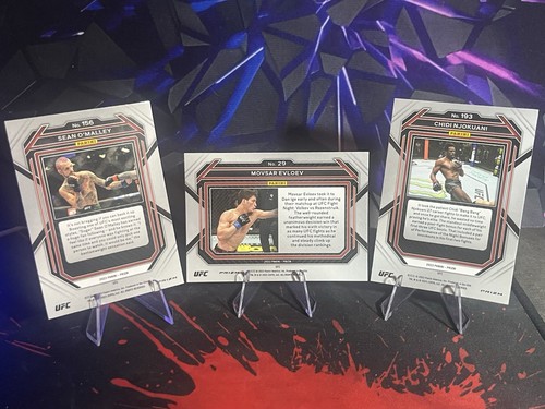 Sean O'Malley Movsar Evloev Chidi Njokuani 2023 Prizm UFC Cards - photo 5