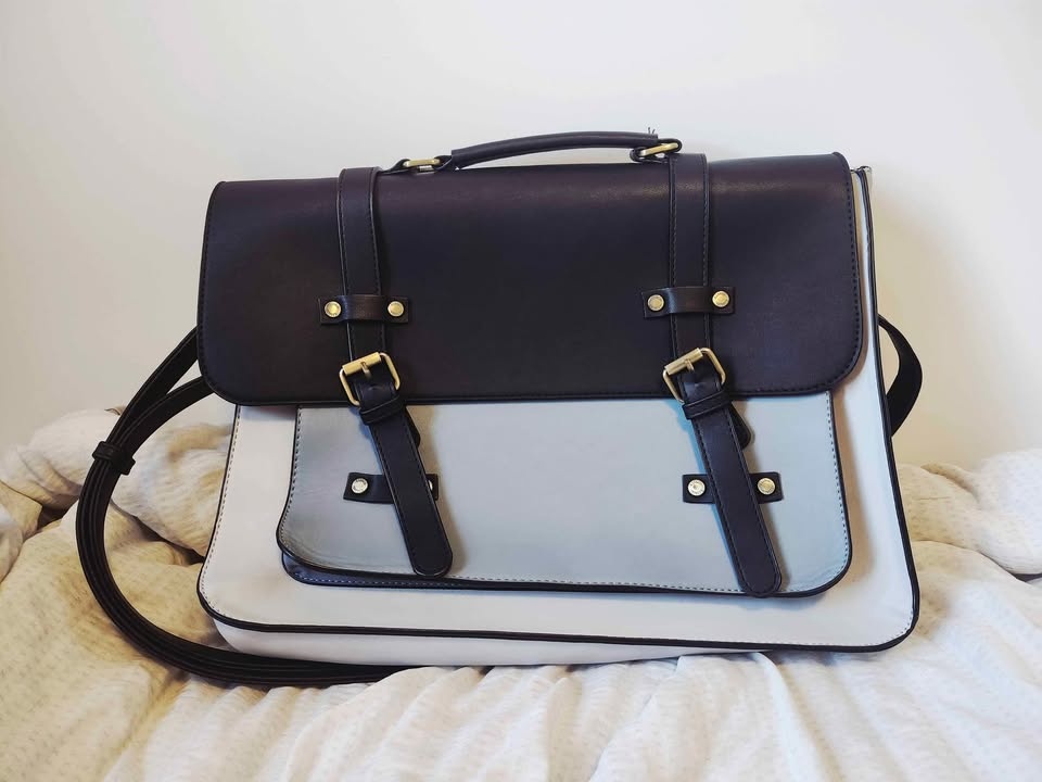 ECOSUSI Sombre Vintage Briefcase Blue - photo 2
