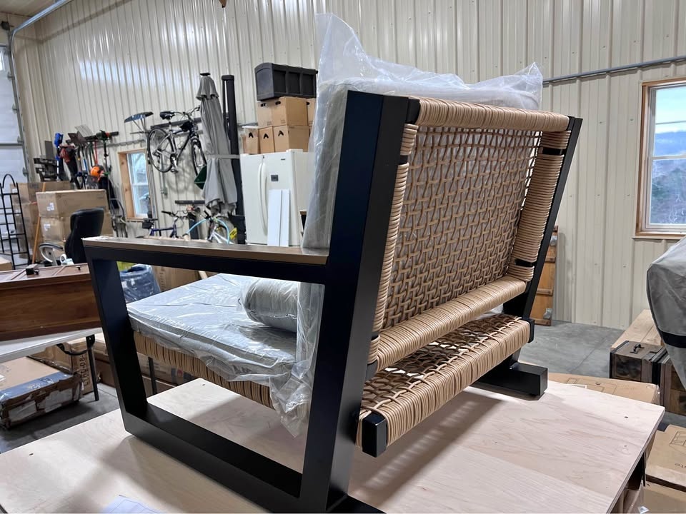Outdoor Roped Cushioned Club Chair