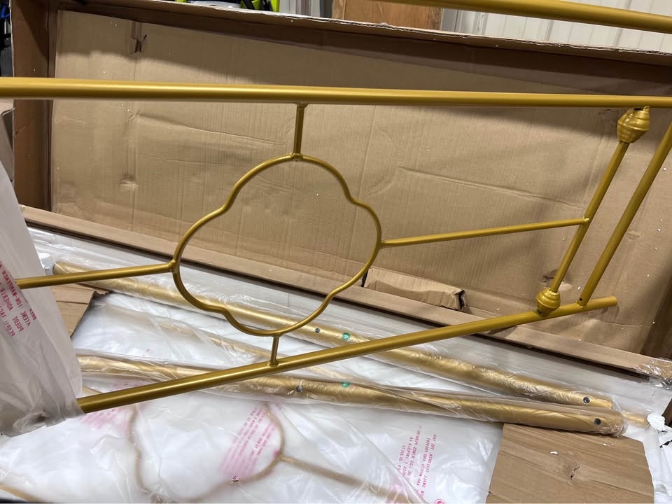 Metal Bed Frame - Gold - photo 5